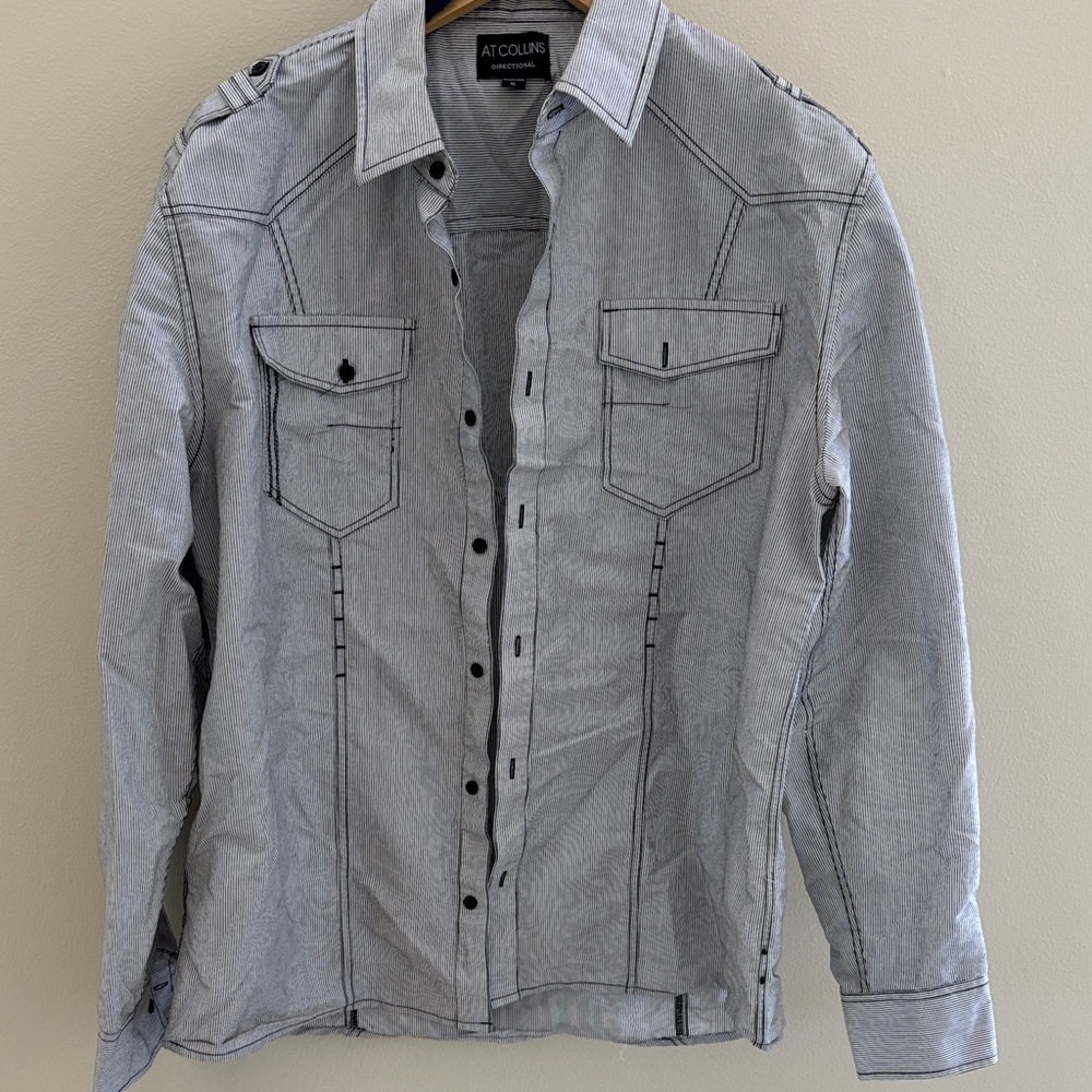 Men's Light Gray Shirt Jacket